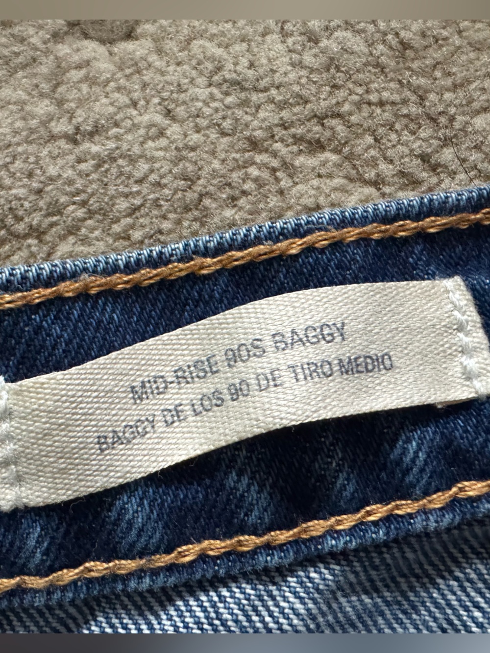 Womens Blue Patterned Denim Jeans - Picture 3 of 5